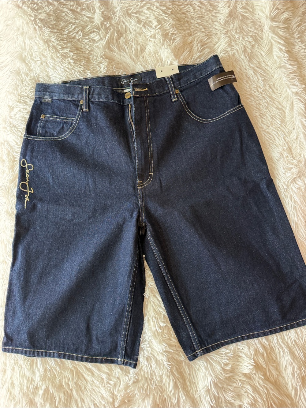 Sean John Dark Blue Denim Skirt-Jeans with Side Slit